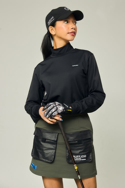 EXTRA WARM L/S MOCK NECK BLACK