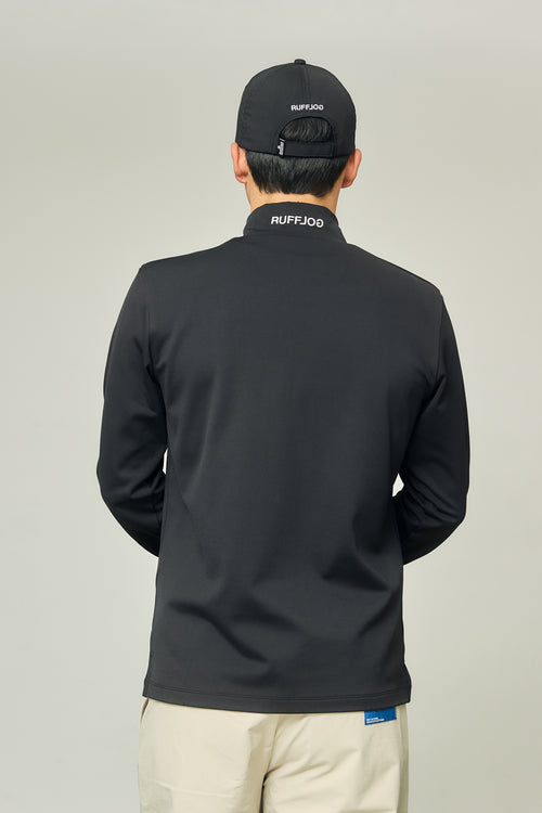 RAGLAN SLEEVE L/S MOCK NECK BLACK