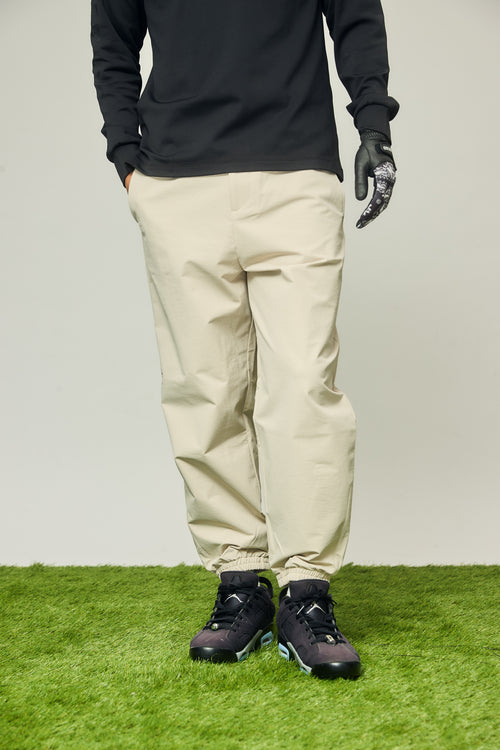 STRETCH JOGGER PANTS LIGHT BEIGE