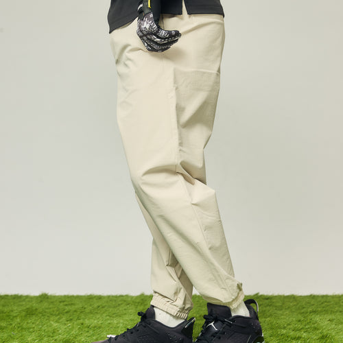 STRETCH JOGGER PANTS LIGHT BEIGE