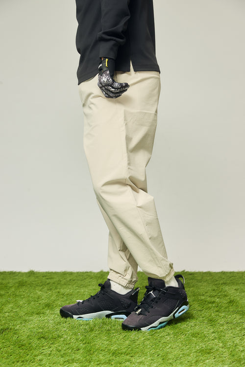 STRETCH JOGGER PANTS LIGHT BEIGE