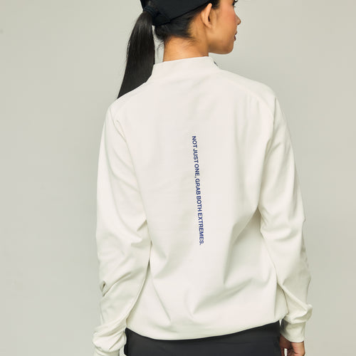 RAGLAN SLEEVE L/S MOCK NECK WHITE