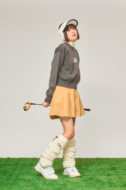 RW waist design skirt BEIGE