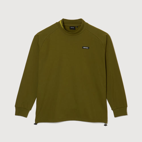 RAGLAN SLEEVE L/S MOCK NECK KHAKI