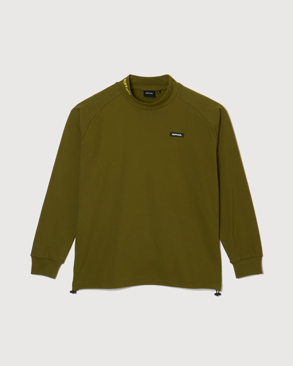 RAGLAN SLEEVE L/S MOCK NECK KHAKI