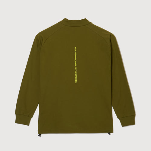 RAGLAN SLEEVE L/S MOCK NECK KHAKI