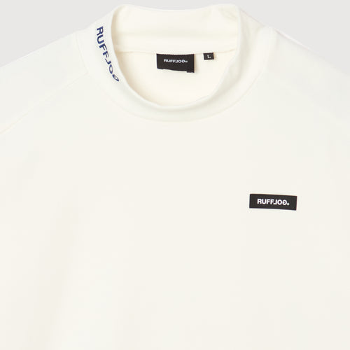 RAGLAN SLEEVE L/S MOCK NECK WHITE