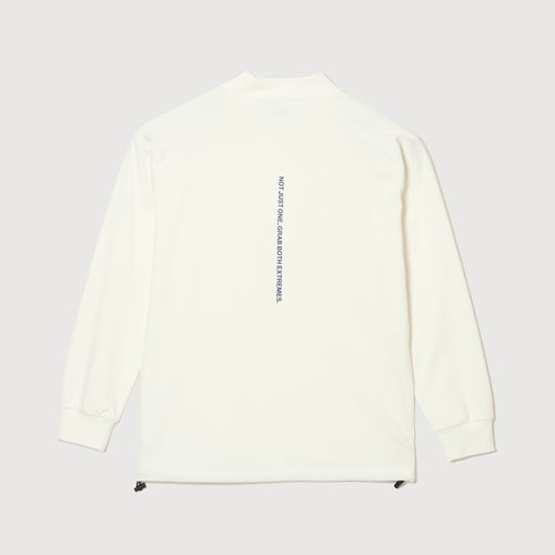 RAGLAN SLEEVE L/S MOCK NECK WHITE