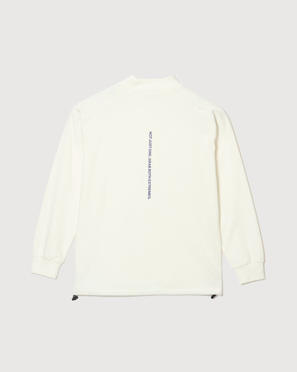 RAGLAN SLEEVE L/S MOCK NECK WHITE