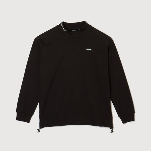 RAGLAN SLEEVE L/S MOCK NECK BLACK