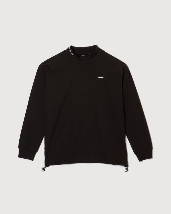 RAGLAN SLEEVE L/S MOCK NECK BLACK