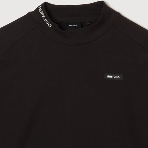 RAGLAN SLEEVE L/S MOCK NECK BLACK