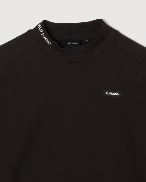 RAGLAN SLEEVE L/S MOCK NECK BLACK