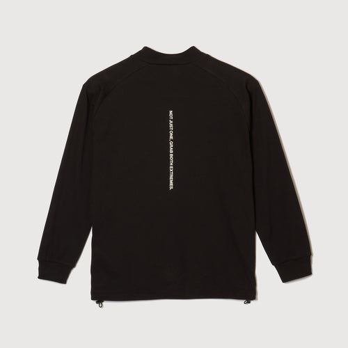 RAGLAN SLEEVE L/S MOCK NECK BLACK