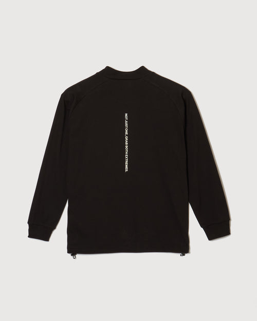 RAGLAN SLEEVE L/S MOCK NECK BLACK
