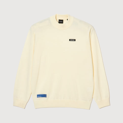 MOCK NECK L/S KNIT WHITE