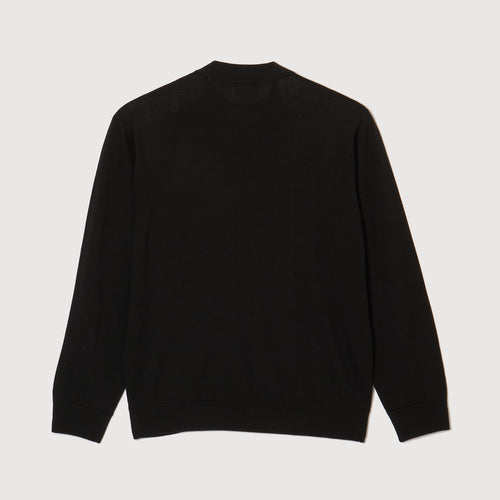 MOCK NECK L/S KNIT BLACK