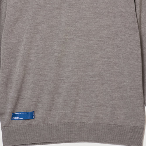 MOCK NECK L/S KNIT GRAY