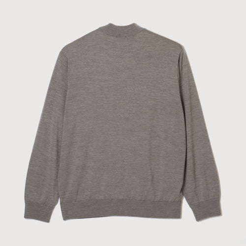 MOCK NECK L/S KNIT GRAY