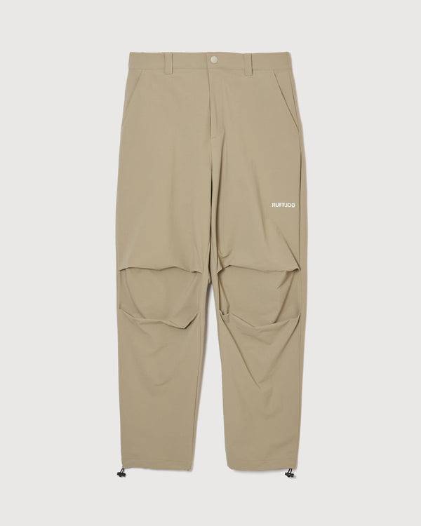 STRECH WARM WIDE SLACKS BEIGE