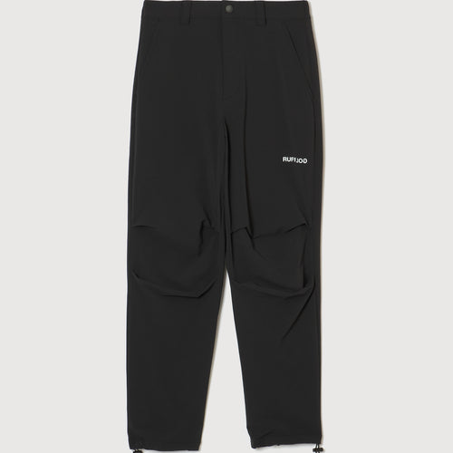 STRECH WARM WIDE SLACKS BLACK