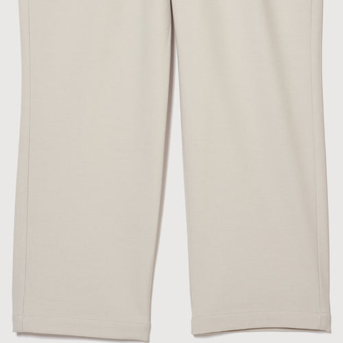 WIDE STRETCH BELTED PANTS WHITE