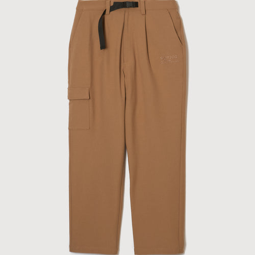 WIDE STRETCH BELTED PANTS BEIGE