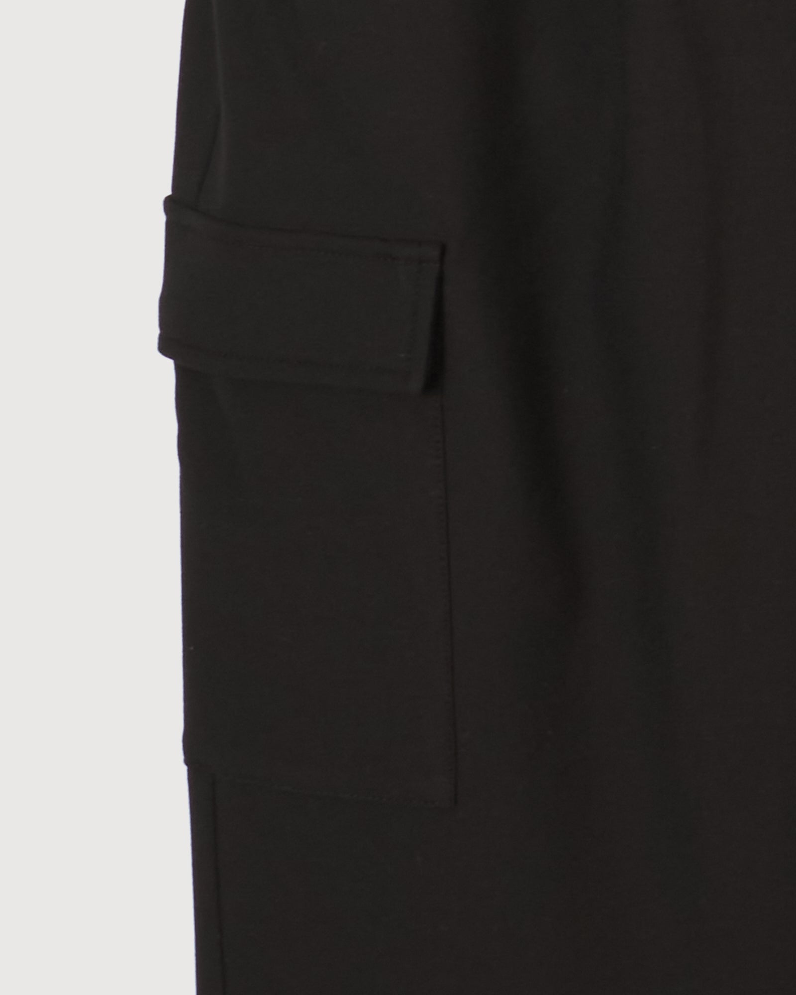 WIDE STRETCH BELTED PANTS BLACK – RUFFLOG