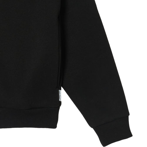 [WOMEN]#DIGNIFIED LOGO FLEECE PULLOVER L/S POLO BLACK