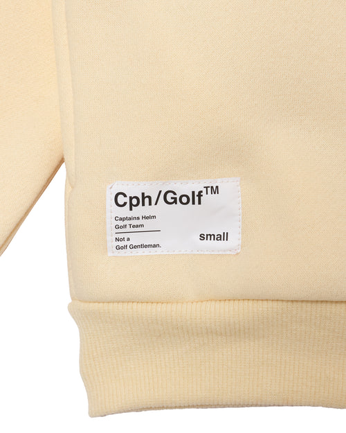 [WOMEN]#DIGNIFIED LOGO FLEECE PULLOVER L/S POLO CREAM