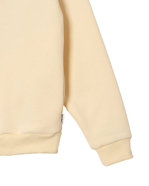 [WOMEN]#DIGNIFIED LOGO FLEECE PULLOVER L/S POLO CREAM