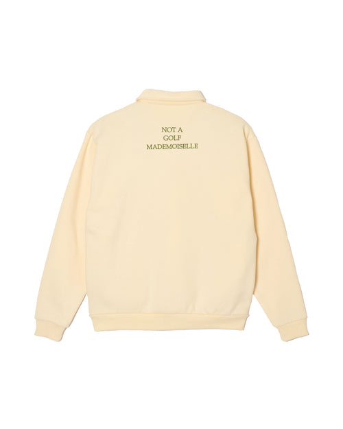 [WOMEN]#DIGNIFIED LOGO FLEECE PULLOVER L/S POLO CREAM