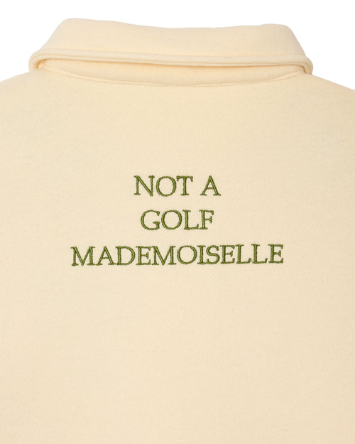 [WOMEN]#DIGNIFIED LOGO FLEECE PULLOVER L/S POLO CREAM