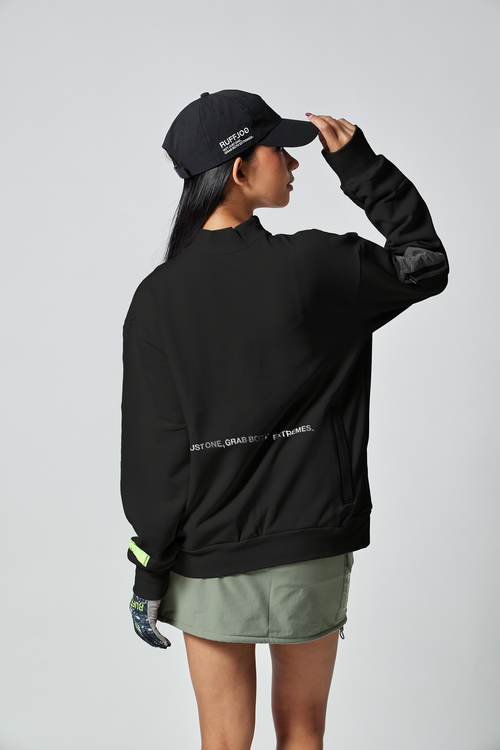 MOCK NECK SWEAT BLACK