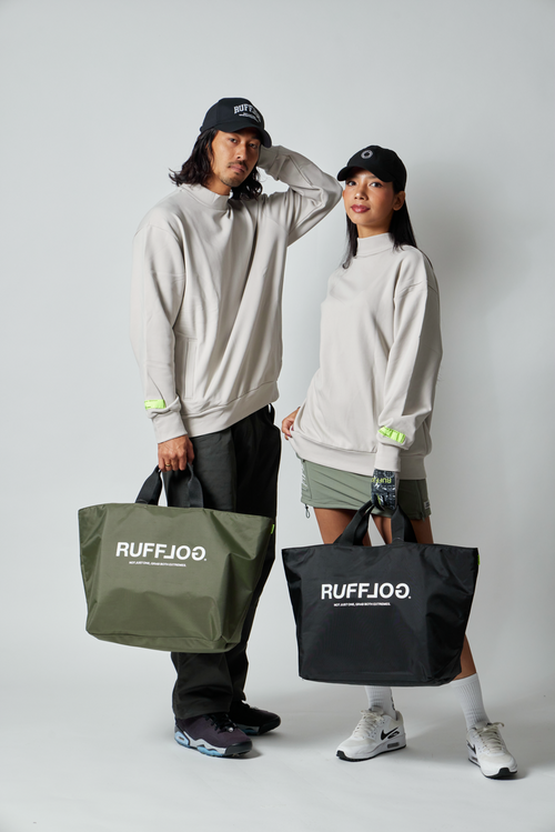 RUFFLOG ZIPPER TOTE BAG KHAKI