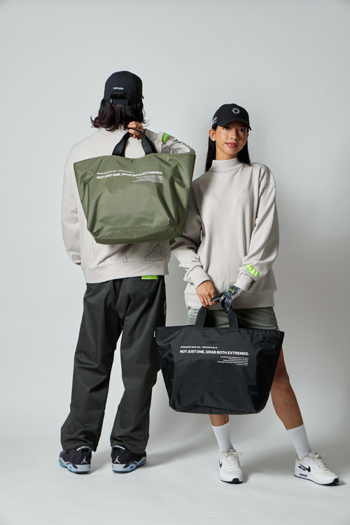 RUFFLOG ZIPPER TOTE BAG KHAKI