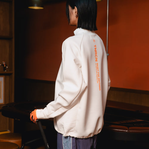 MOCK NECK L/S TEE WHITE