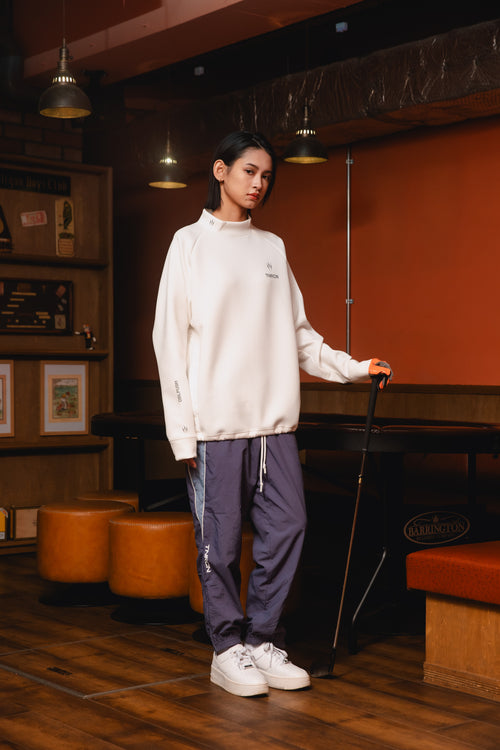 MOCK NECK L/S TEE WHITE