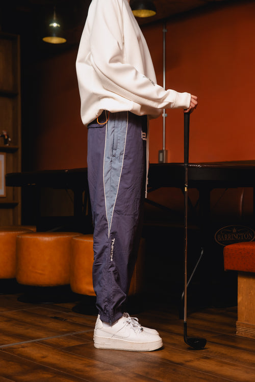 NYLON SET UP PANTS GRAY