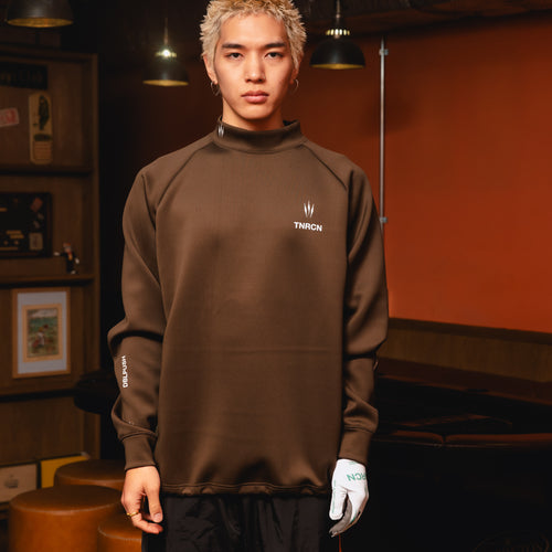 MOCK NECK L/S TEE KHAKI