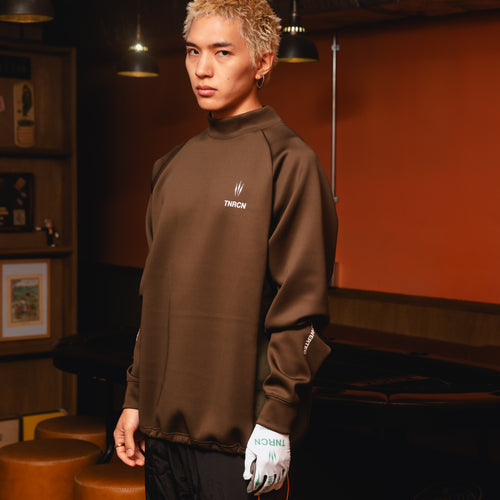 MOCK NECK L/S TEE KHAKI