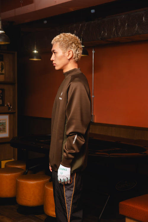 MOCK NECK L/S TEE KHAKI
