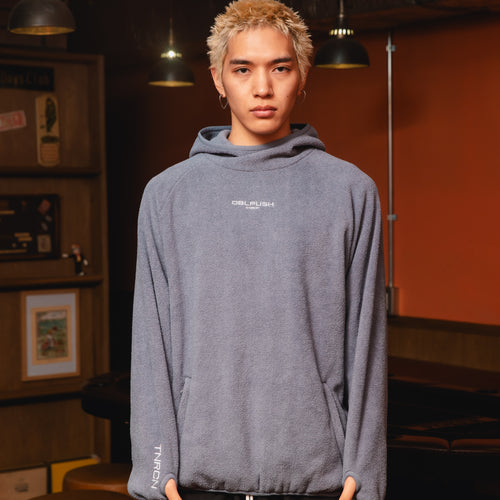 FLEECE PULLOVER HOODIE GRAY