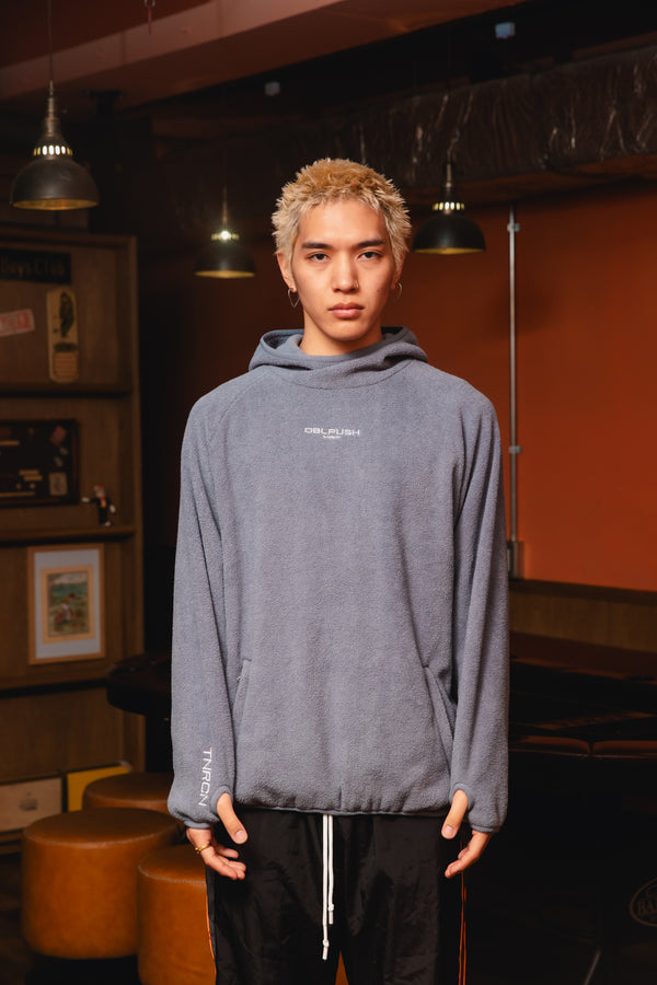 FLEECE PULLOVER HOODIE GRAY