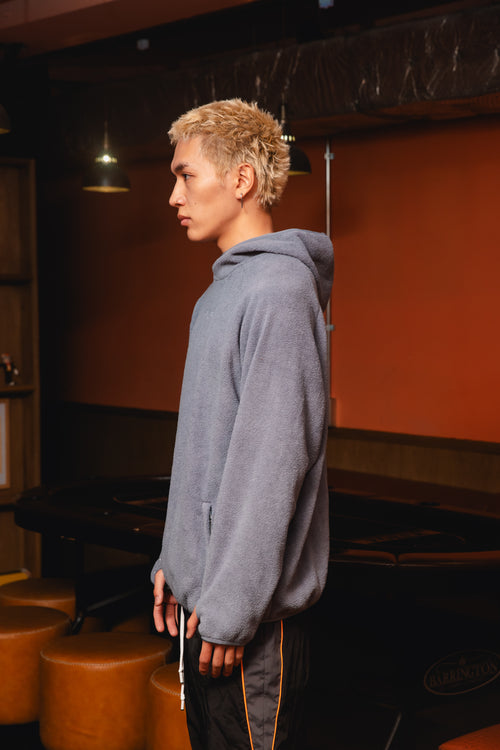 FLEECE PULLOVER HOODIE GRAY