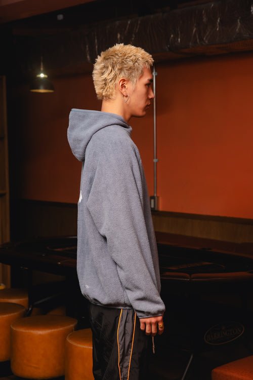 FLEECE PULLOVER HOODIE GRAY