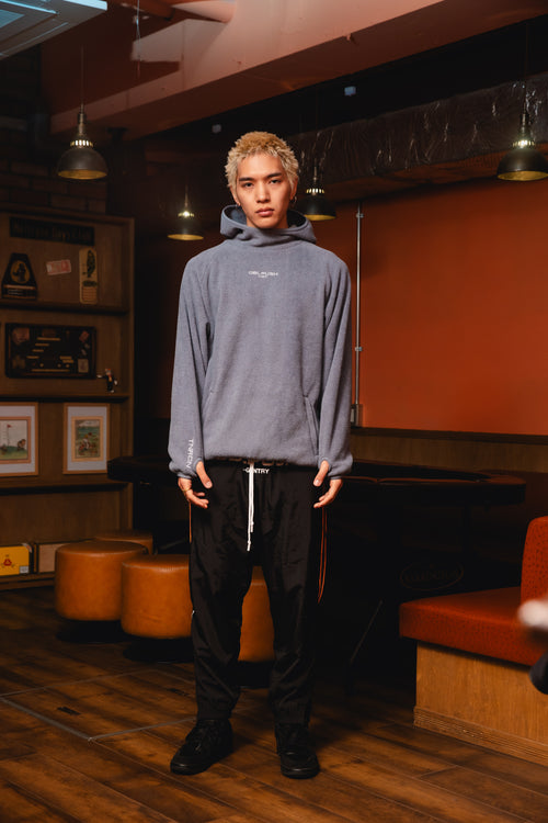 FLEECE PULLOVER HOODIE GRAY