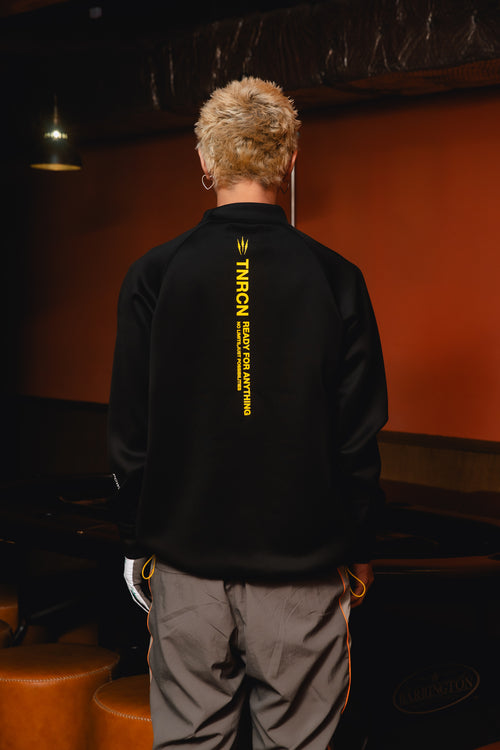 MOCK NECK L/S TEE BLACK