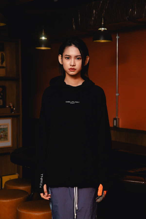 FLEECE PULLOVER HOODIE BLACK