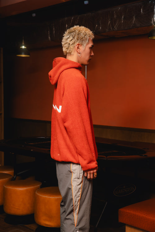 FLEECE PULLOVER HOODIE ORANGE